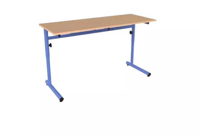 130x50 cm - Table scolaire biplace réglable Laura