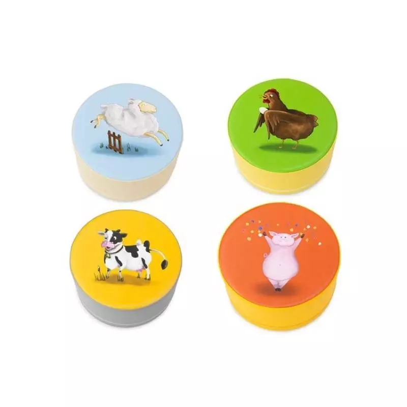 Lot de 4 poufs animaux de la ferme