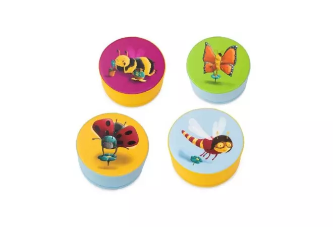 Lot de 4 poufs insectes pour crèche