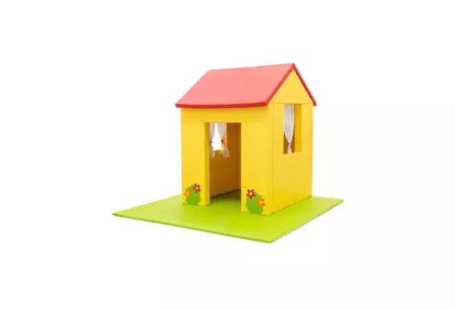 Cabane et tapis mousse intérieur enfants