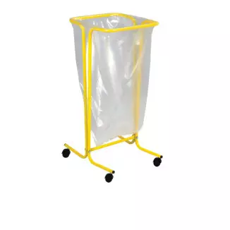 Support sac-poubelle à roulettes intérieur - 110 litres