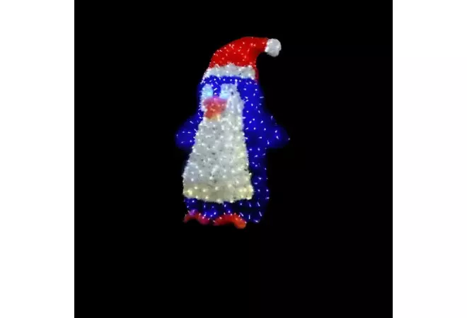 Pingouin lumineux - décor extérieur 3D pour ville