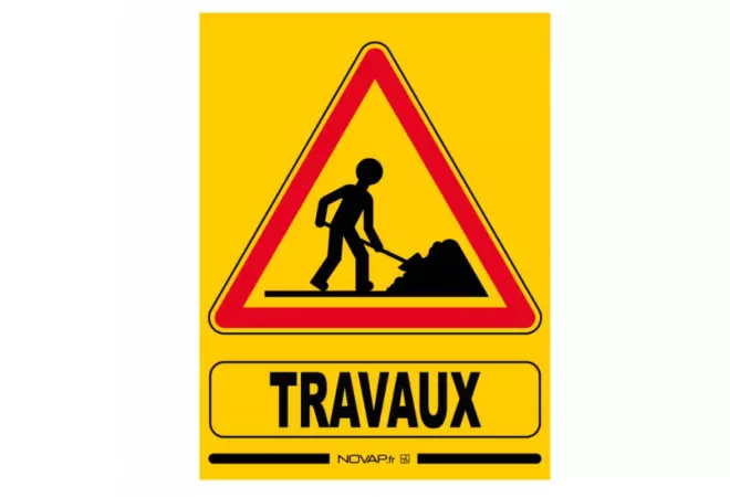 Panneau de travaux écologique