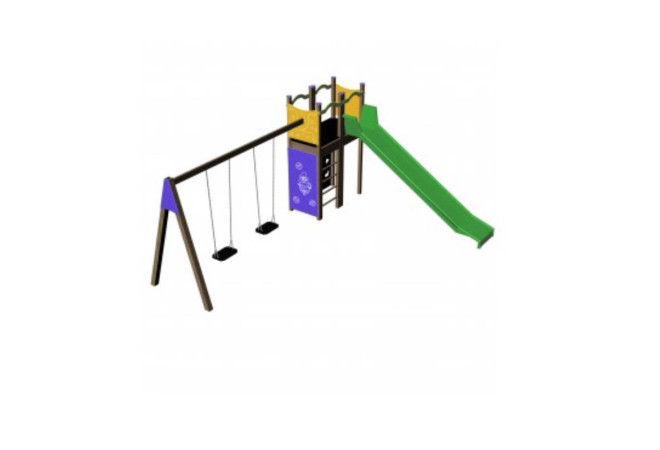 Multi jeux balançoire toboggan