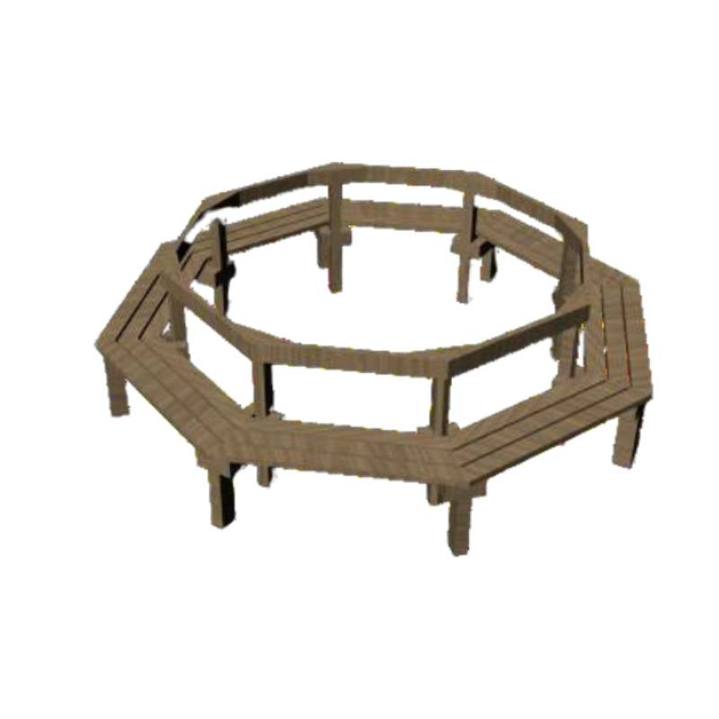 Banc tour d'arbre en bois enfants