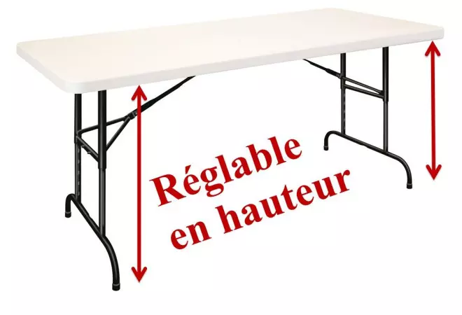 Table reglable en hauteur