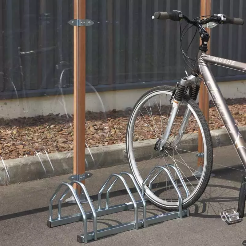 Râtelier 4 vélos au sol - Système Porte-Vélo - Support pour 4 vélos en  acier galvanisé - Râtelier de rangement de vélos